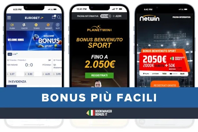 Bonus scommesse bookmaker facili