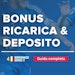 Anteprima bonus ricarica e primo deposito