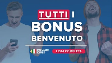 Copertina lista tutti i bonus benvenuto scommesse