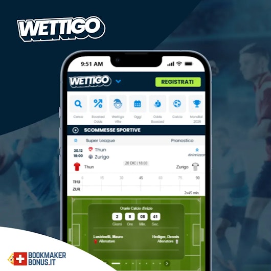 Wettigo miglior sito scommesse calcio in svizzera