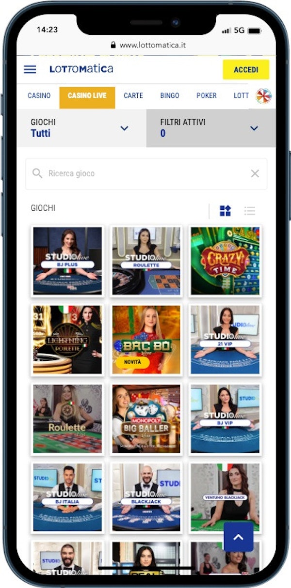 Lottomatica Casino Live
