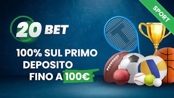 Bonus benvenuto scommesse sportive 20 Bet