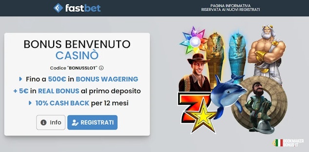 Anteprima bonus benvenuto casino fastbet