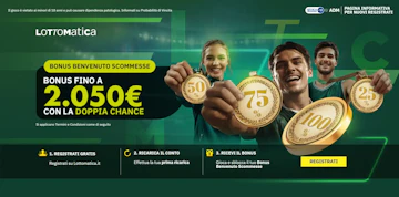 Anteprima bonus benvenuto scommesse lottomatica