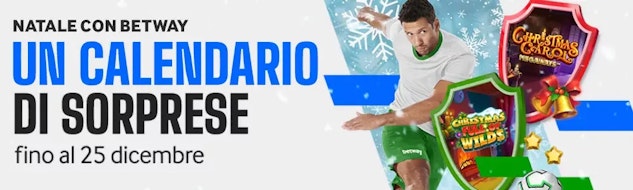 Betway calendario di sorprese natale 2024