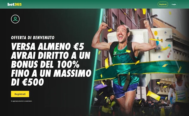 Esempio bonus benvenuto con deposito da cinque euro