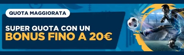 Esempio quote maggiorate goldbet