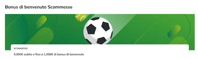 Nuovo bonus benvenutoscommesse sisal