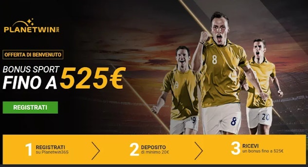 Nuovo bonus scommesse planetwin365