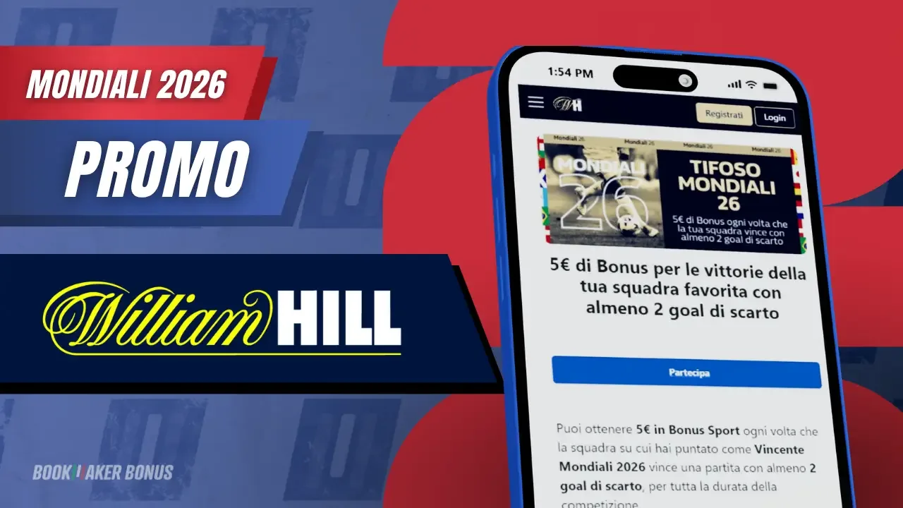 Promozione mondiali 2026 william hill