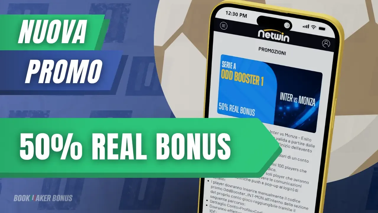 Real bonus netwin odd boost su inter monza 2026