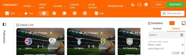 Sito per giocare schedine betsson