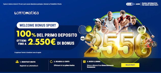 Welcome bonus sport lottomatica