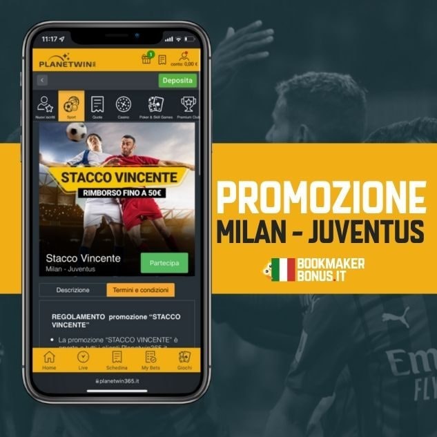 Promozione Milan Juventus Planet
