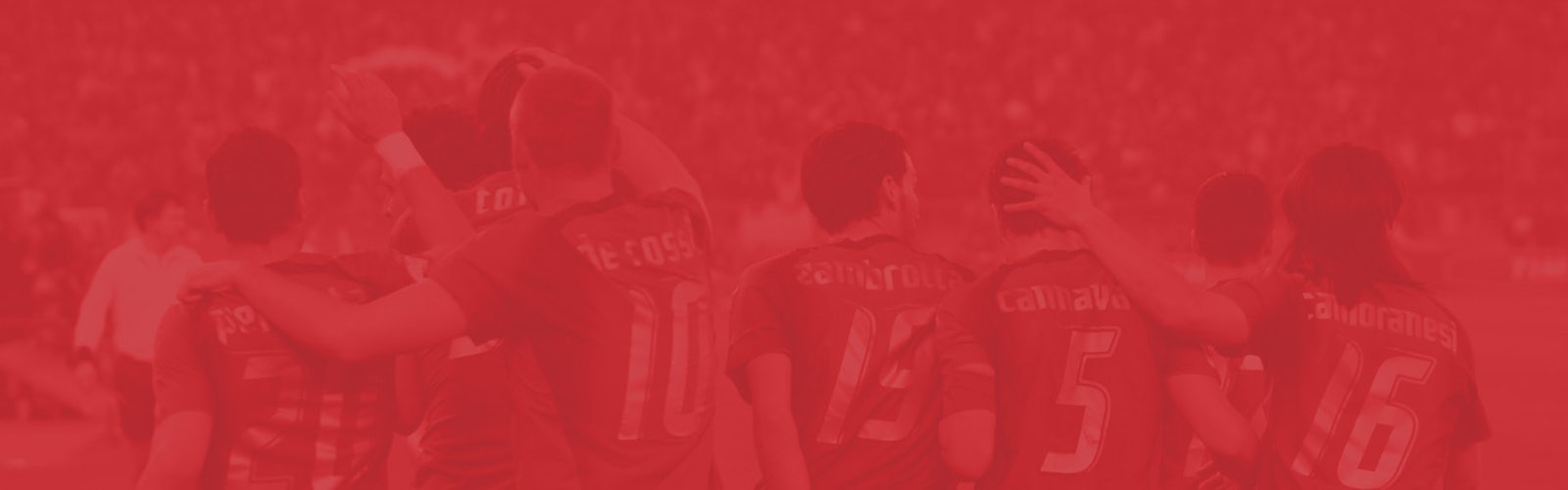 Red header image italy football