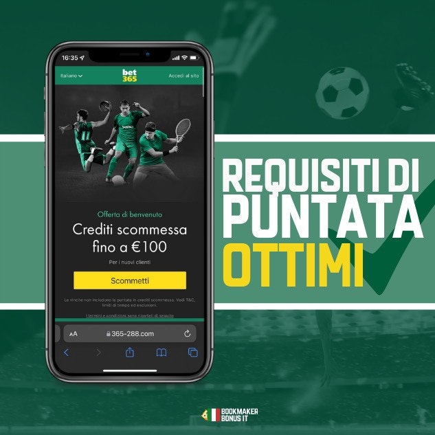 Bonus bet365 svizzera