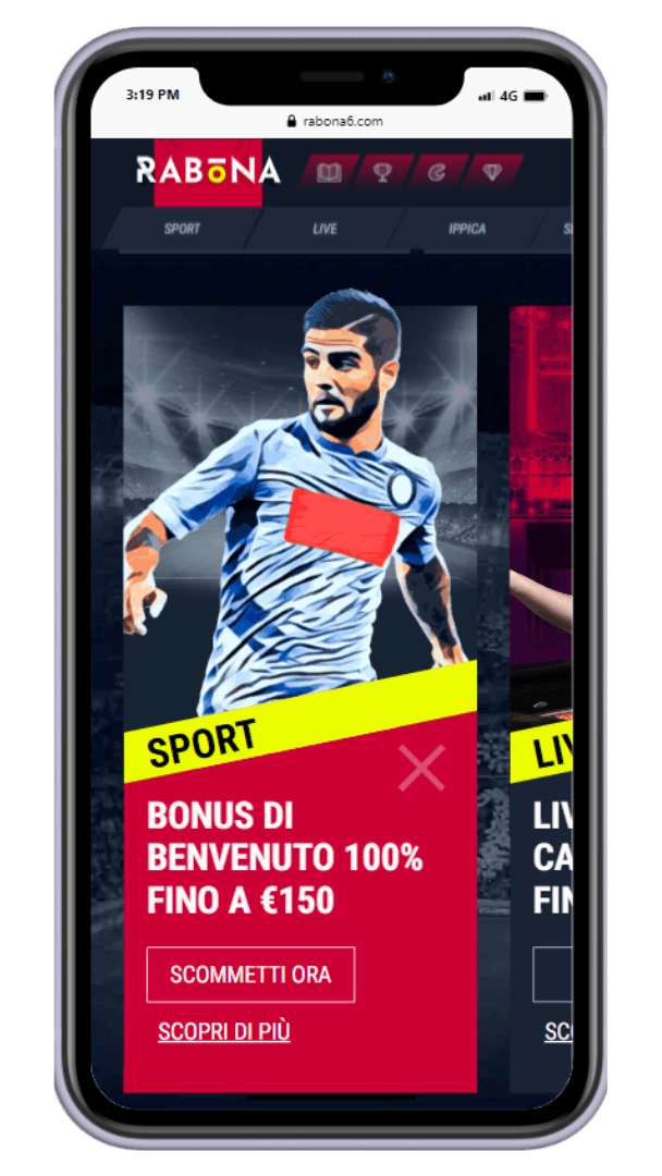 Diversi bonus di benvenuto disponibili su Rabona