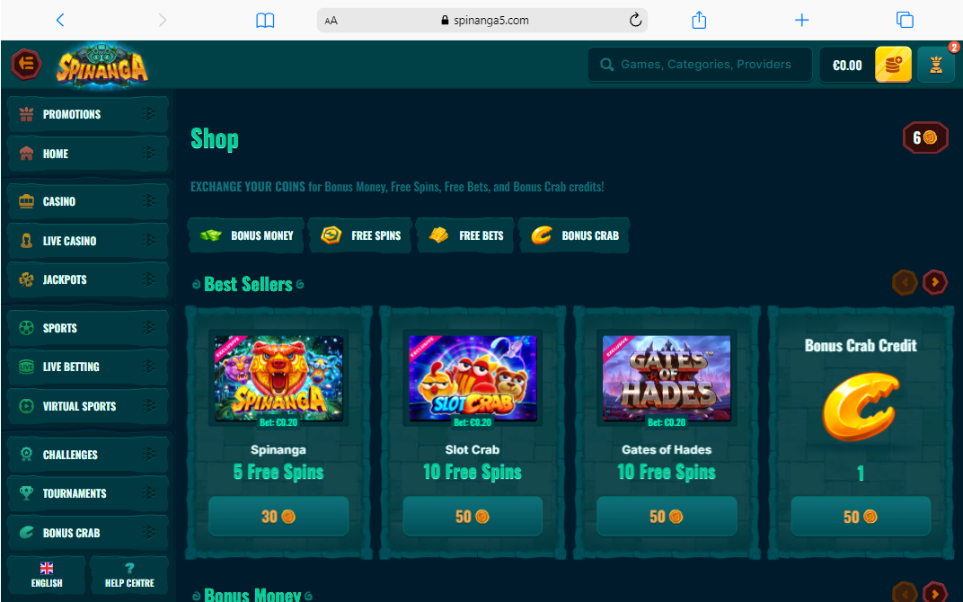 best sellers del negozio