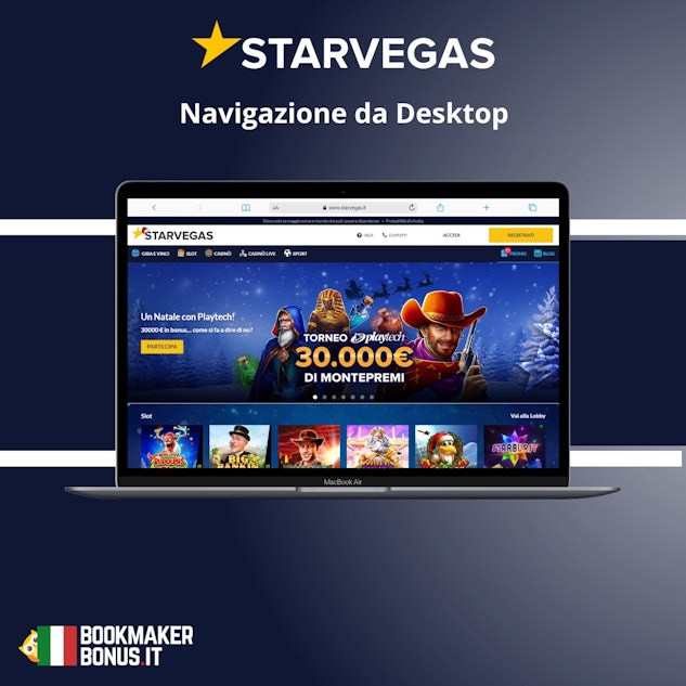 Navigazione desktop starvegas