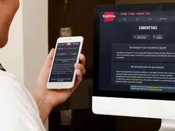 Servizio clienti rabona su cellulare e pc
