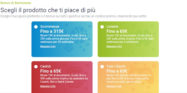 Sisal codice promozionale