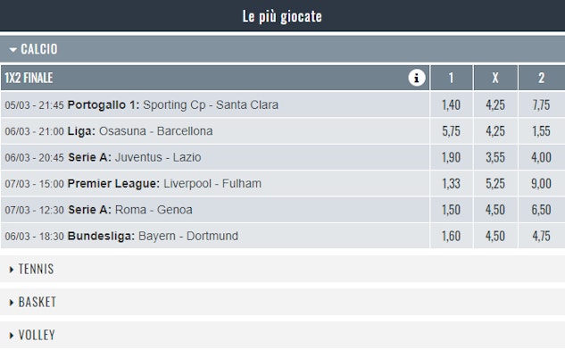 Snai bonus scommesse