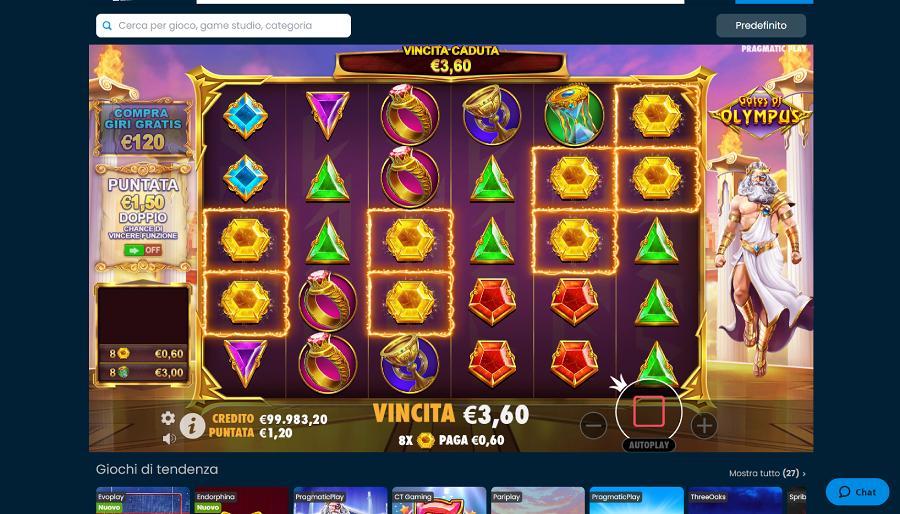 Su Wettigo puoi giocare a Gates of Olympus