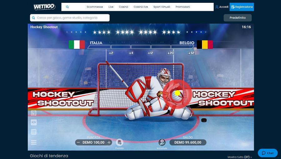 Oltre alle slot puoi provare giochi come Hockey Shootout